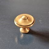 8 patinated brass furniture knobs
