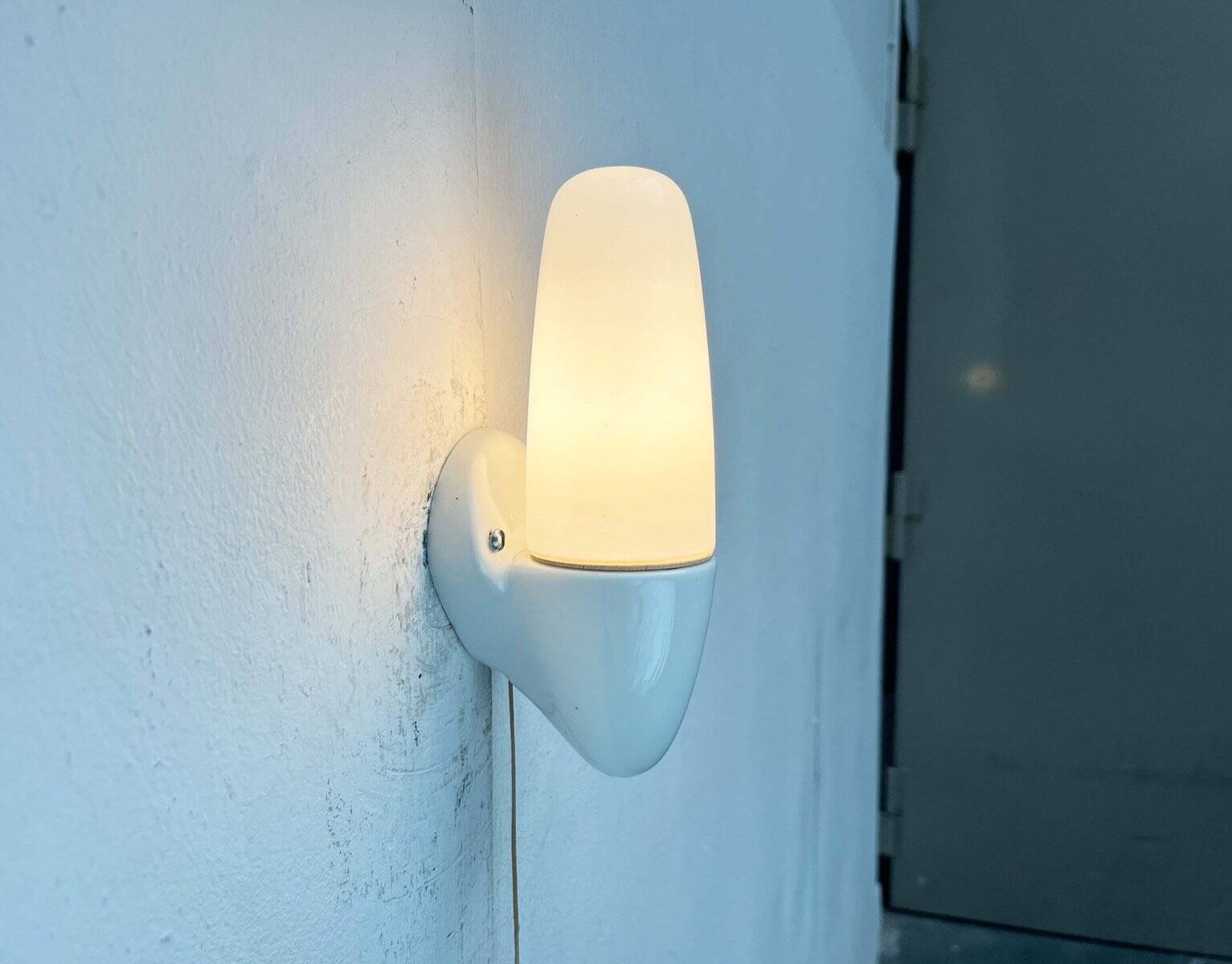 Mid-Century Modern German Ceramic 6065 Sconce by Wilhelm Wagenfeld for Lindner, 1950s, Set of 2