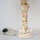 Set of 2 midcentury Italian ceramic floral table lamps