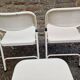 Set of 4 folding metal chairs from the 80s/90s.