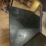 Miroir mural à système en bois finition Wengé datant de la fin du XIX siècle