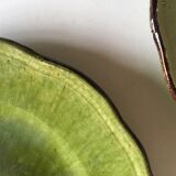 Set  of plates of glazed Earth Biot to gadroons