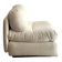 Italian off-white chenille armchair with a wooden base, 1970s design.