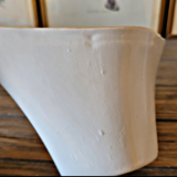 Sauceboat Moulin des Loups Volubilis, blue flowers and gilding