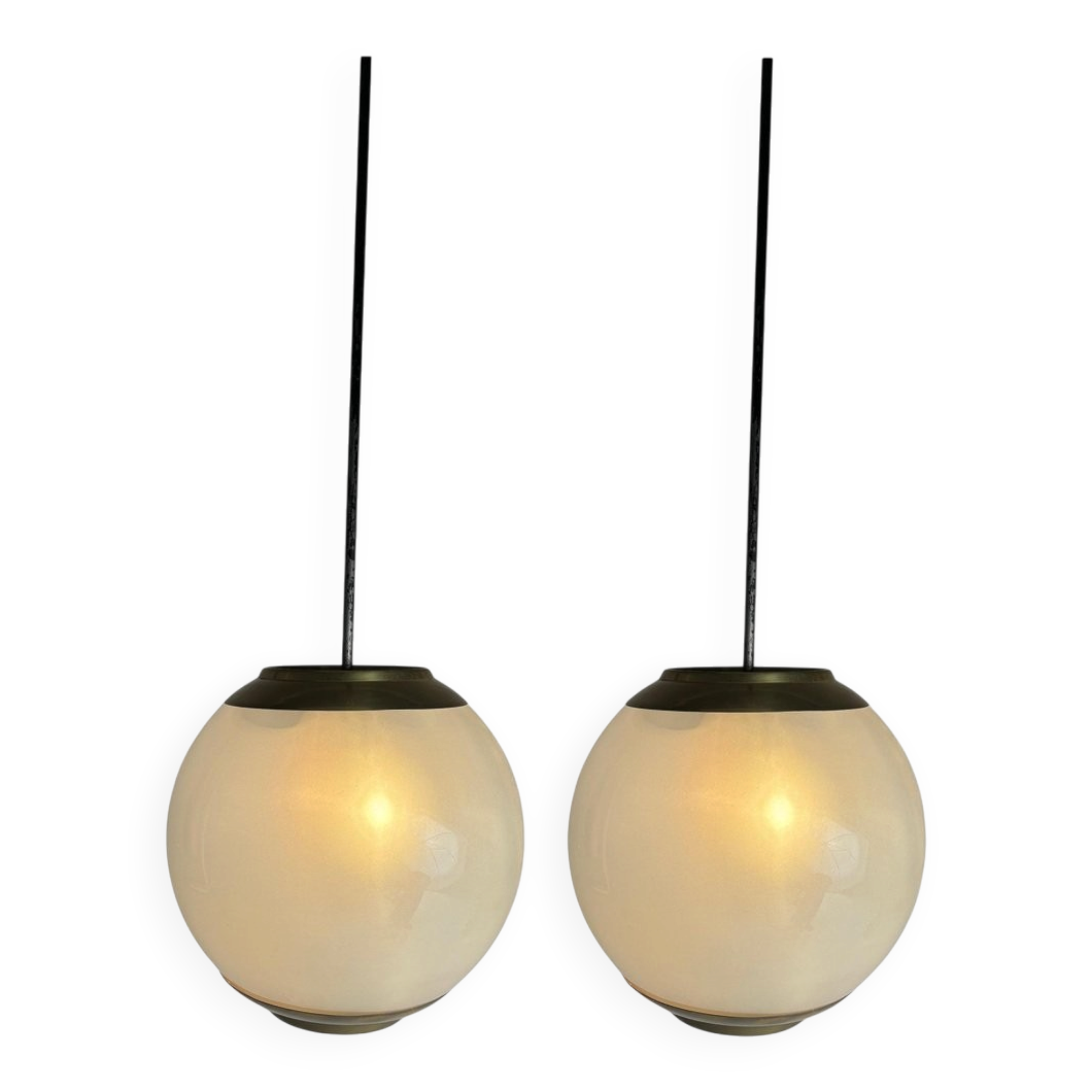 Mid-Century LS2 Pendants attributed to L. Caccia Dominioni for Azucena, 1950s, Set of 2