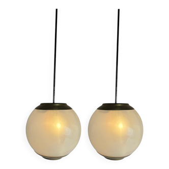 Mid-Century LS2 Pendants attributed to L. Caccia Dominioni for Azucena, 1950s, Set of 2