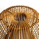 Original 1960s Italian bamboo rattan stool with its original seat cushion