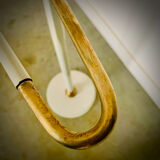 Art Deco chamber valet in brass and white laquered steel 40/50'