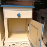 Beige and blue bedside pairs