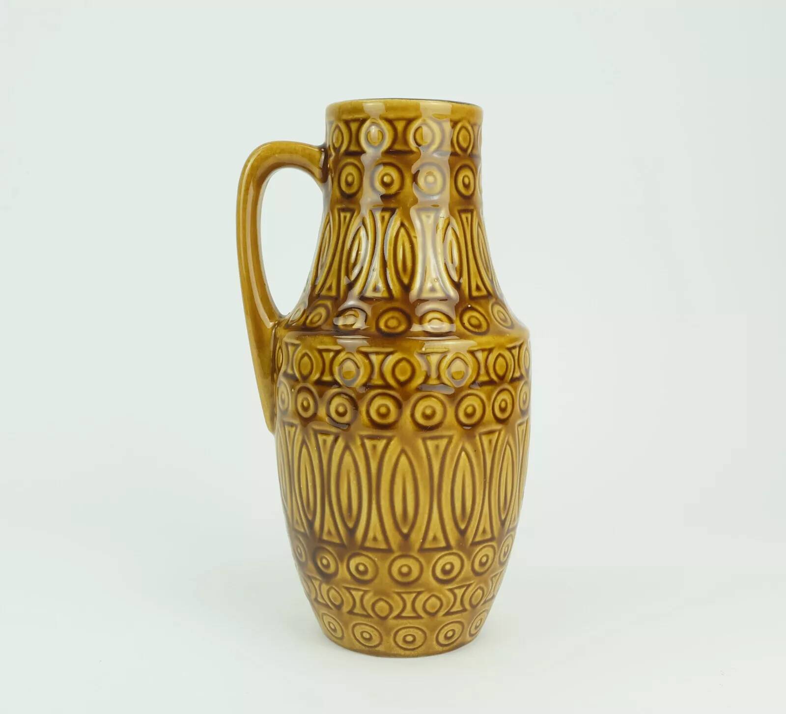 scheurich mid century VASE 1960s decor hellas ochre glaze model 423-25