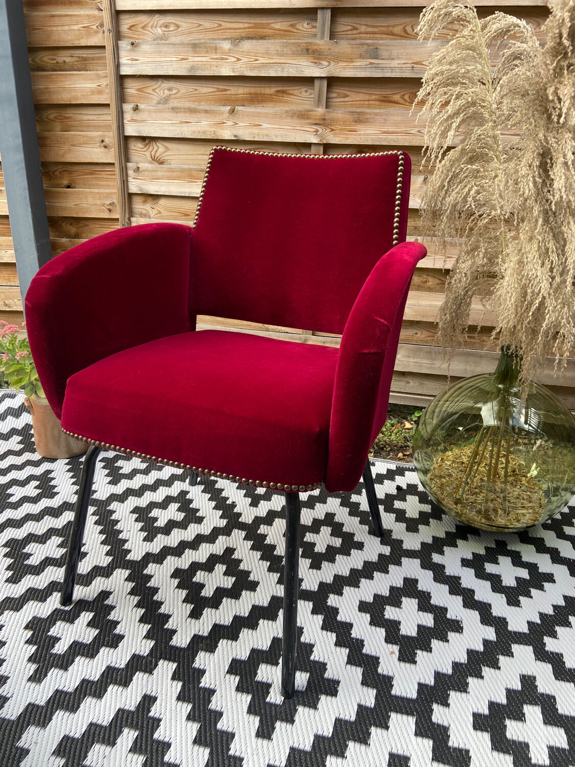 Velvet armchair