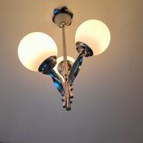 Chromed petal chandelier 1970