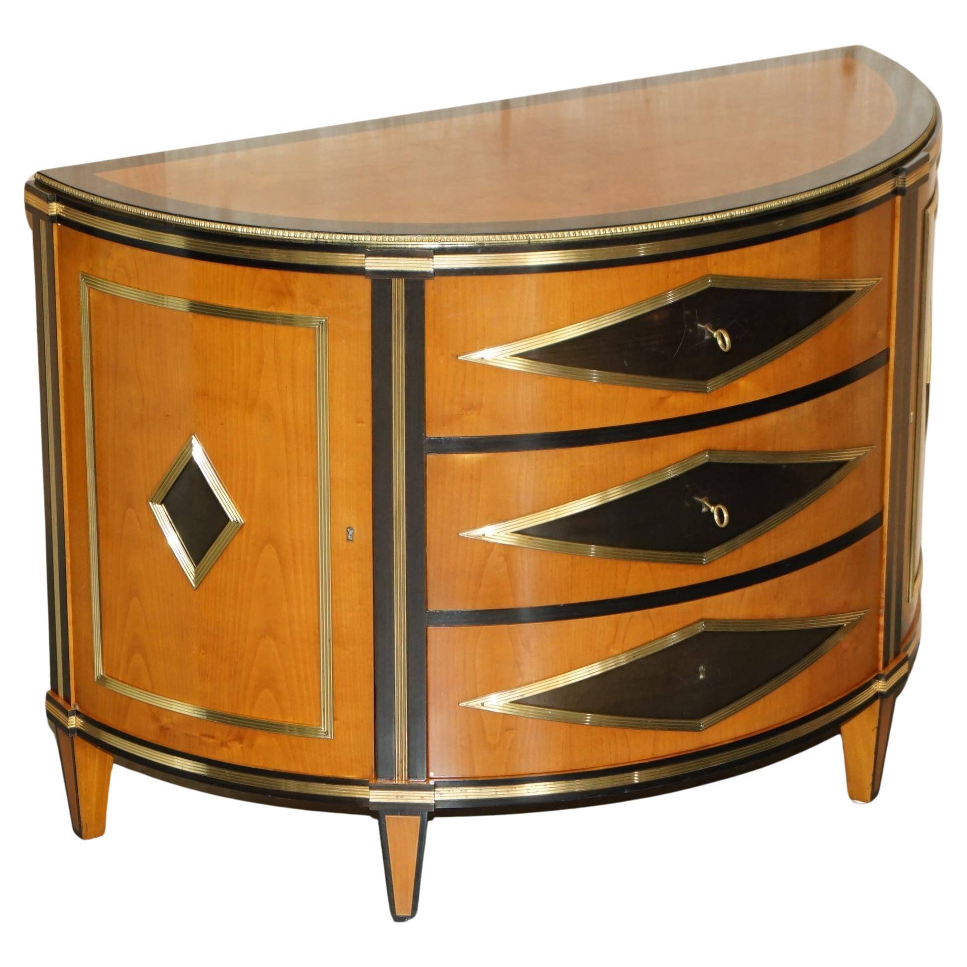 Buffet Demi-lune Satinwood & Laiton Colombo Mobili