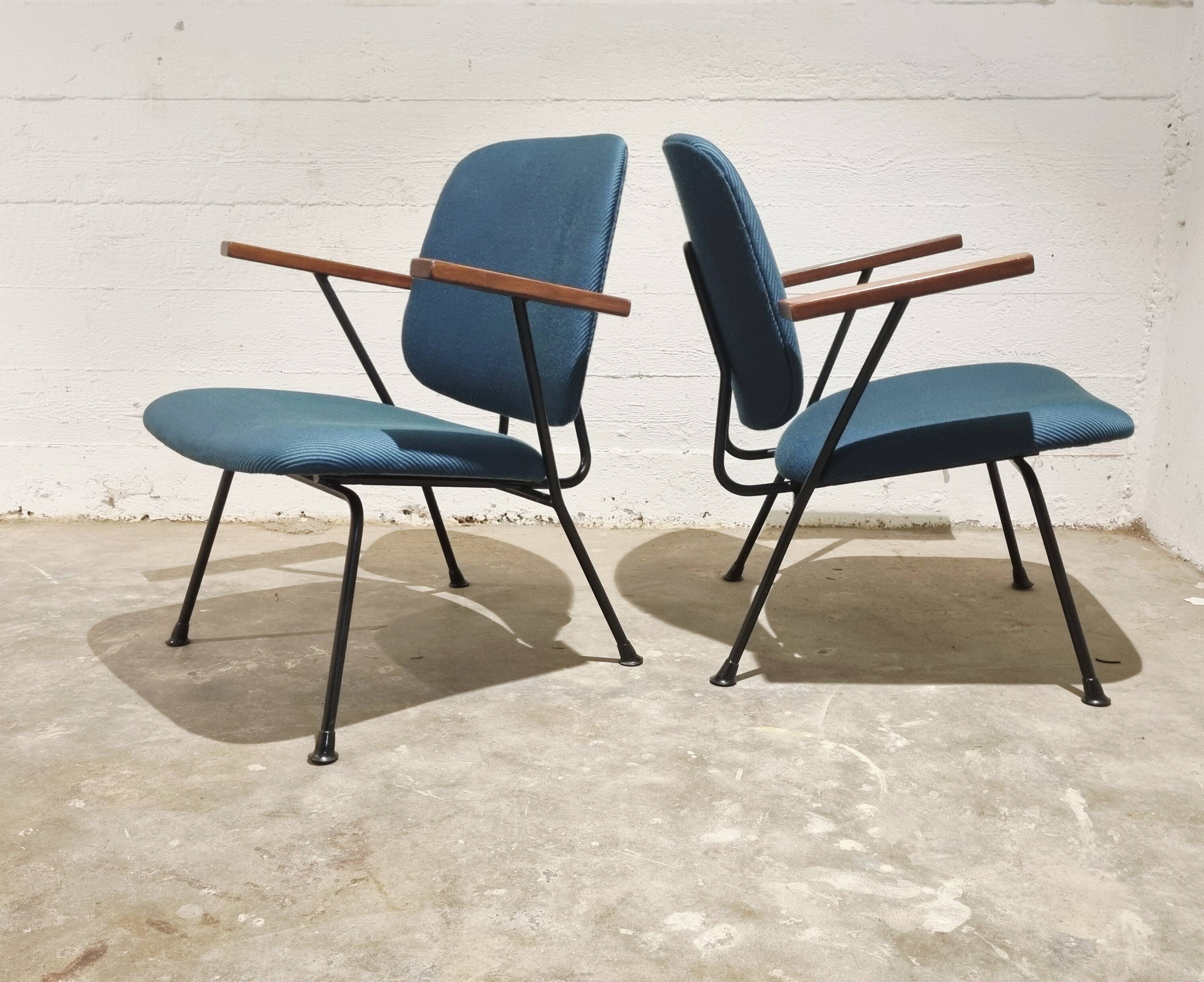 Pair of Armchairs by Gijs van der Sluis for van Der Sluis Steel Furniture