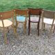 Set of four mismatched Thonet Bauman and Luterma chairs