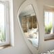Dismantled Space Age XXL wall mirror in lacquered wood. France, 1970s.