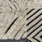 Snow - Moroccan wool Mrirt rug