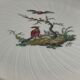 8 Bernardaud and Co. dessert plates signed Elbé, Limoges porcelain, decorated with birds