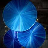 Straw marquetry nesting tables