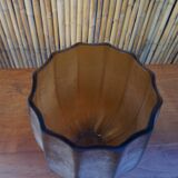 Brown frosted glass vase