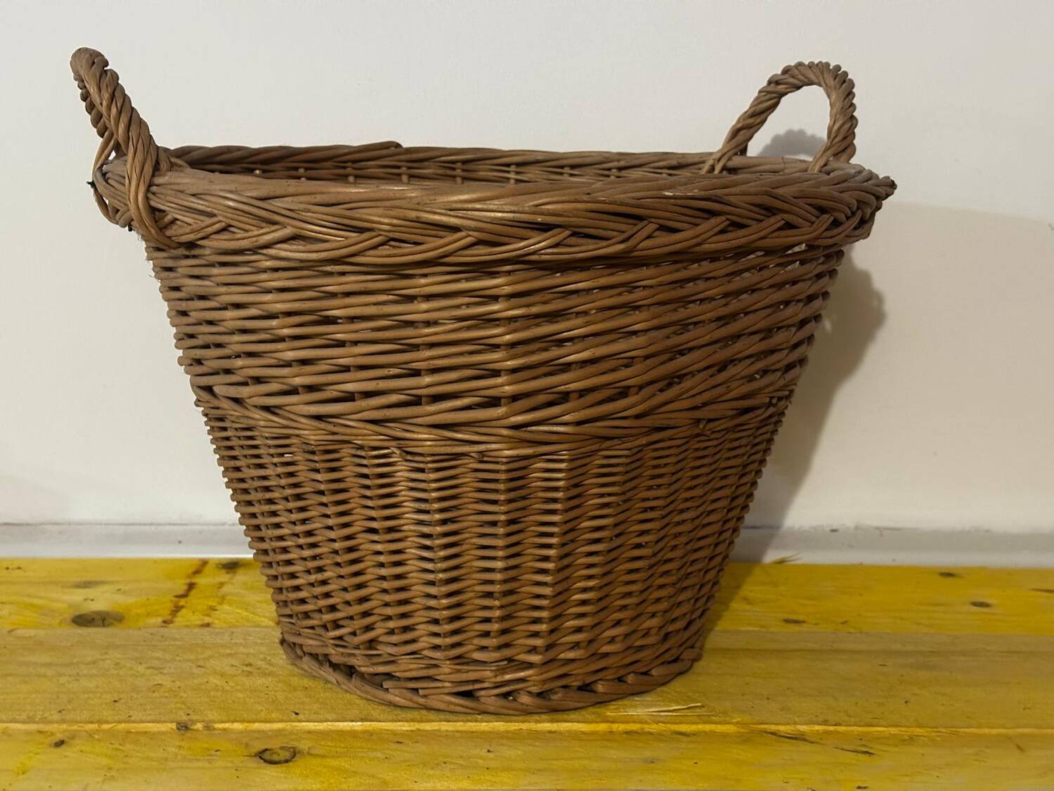 Basket - Vintage woven wicker basket