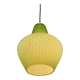 Old Rewired Green Textured Glass Pendant