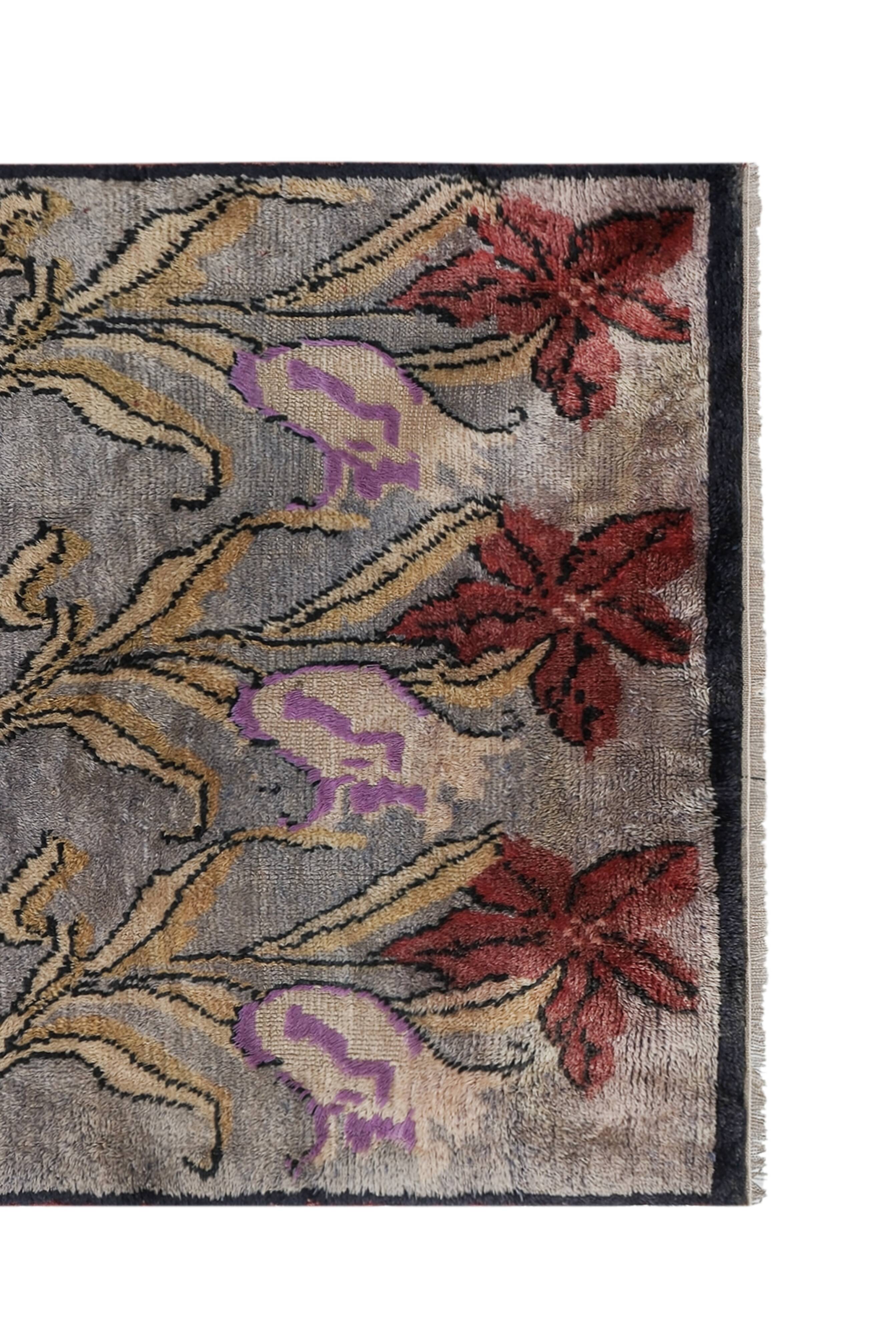 Vintage Turkish Oushak Rug Handwoven 117x175 cm