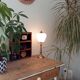 Art deco lamp in brass and opaline