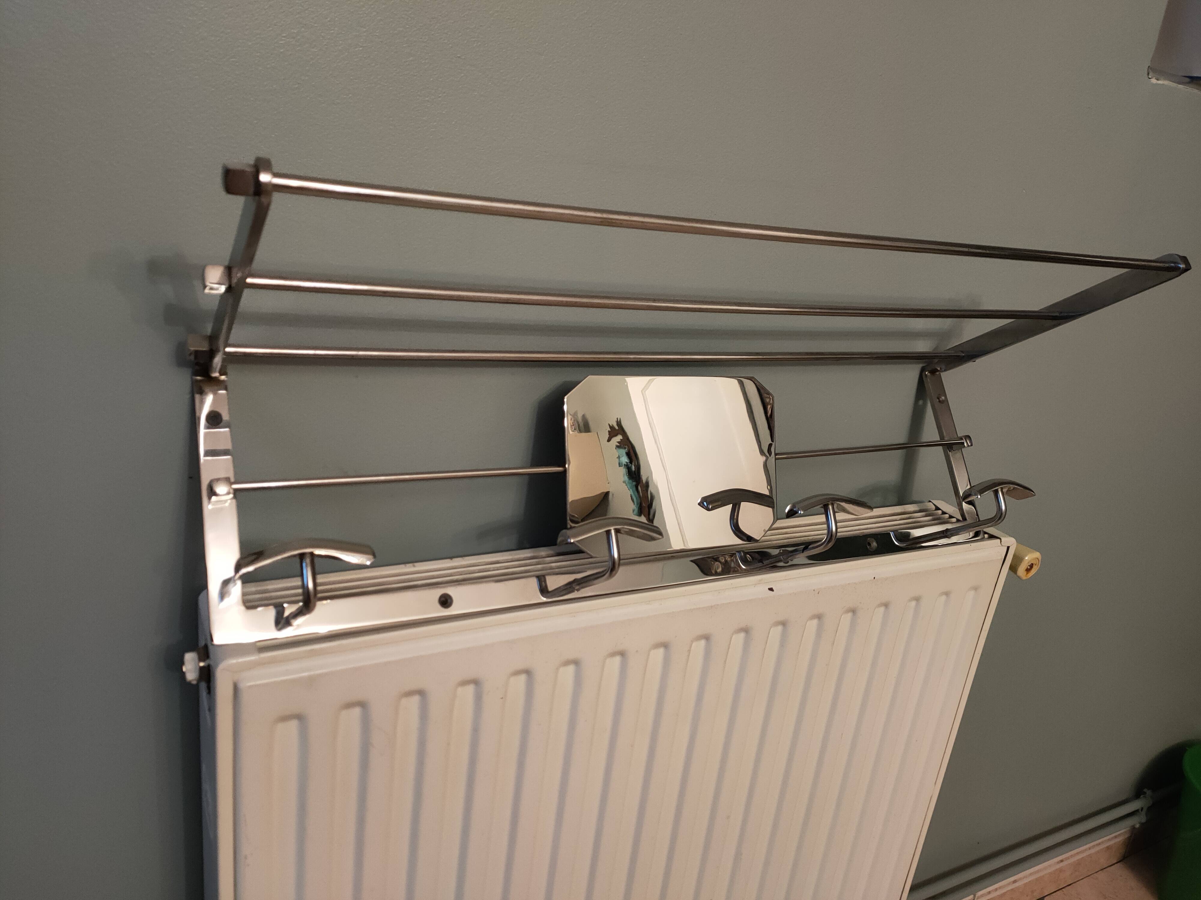 chrome coat rack with 4 hooks