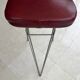 Vintage folding stool Libellule – Normafix – burgundy faux leather – years