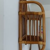 Rattan wall shelf