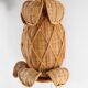 Pair of "pineapple" wall lights in rattan