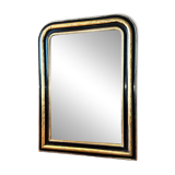 Louis-Philippe black and gold antique mirror from the 19th century