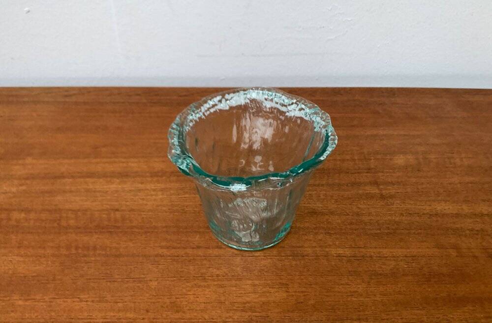 Vintage Scandinavian frosted glass bowl, 1970s
