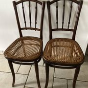 Pair of Canned Thonet chairs