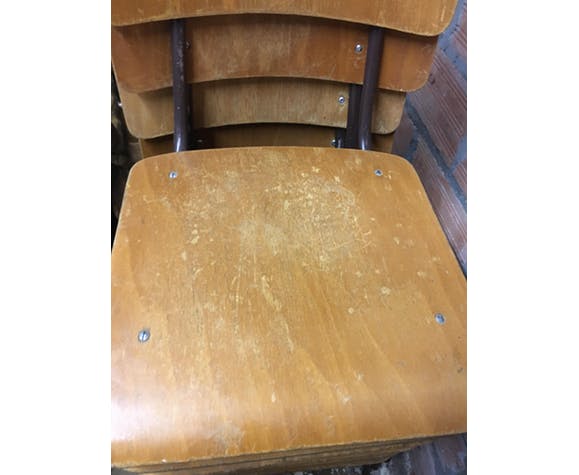 Lot de 6 chaises d'école