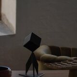 Abstract decorative Scandinavian metal sculpture from the mid-20th century, around the 1950s.