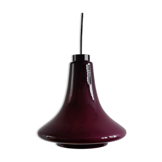 Purple glass pendant lamp by Hans Agne Jakobsson for Svera, Sweden 1960's