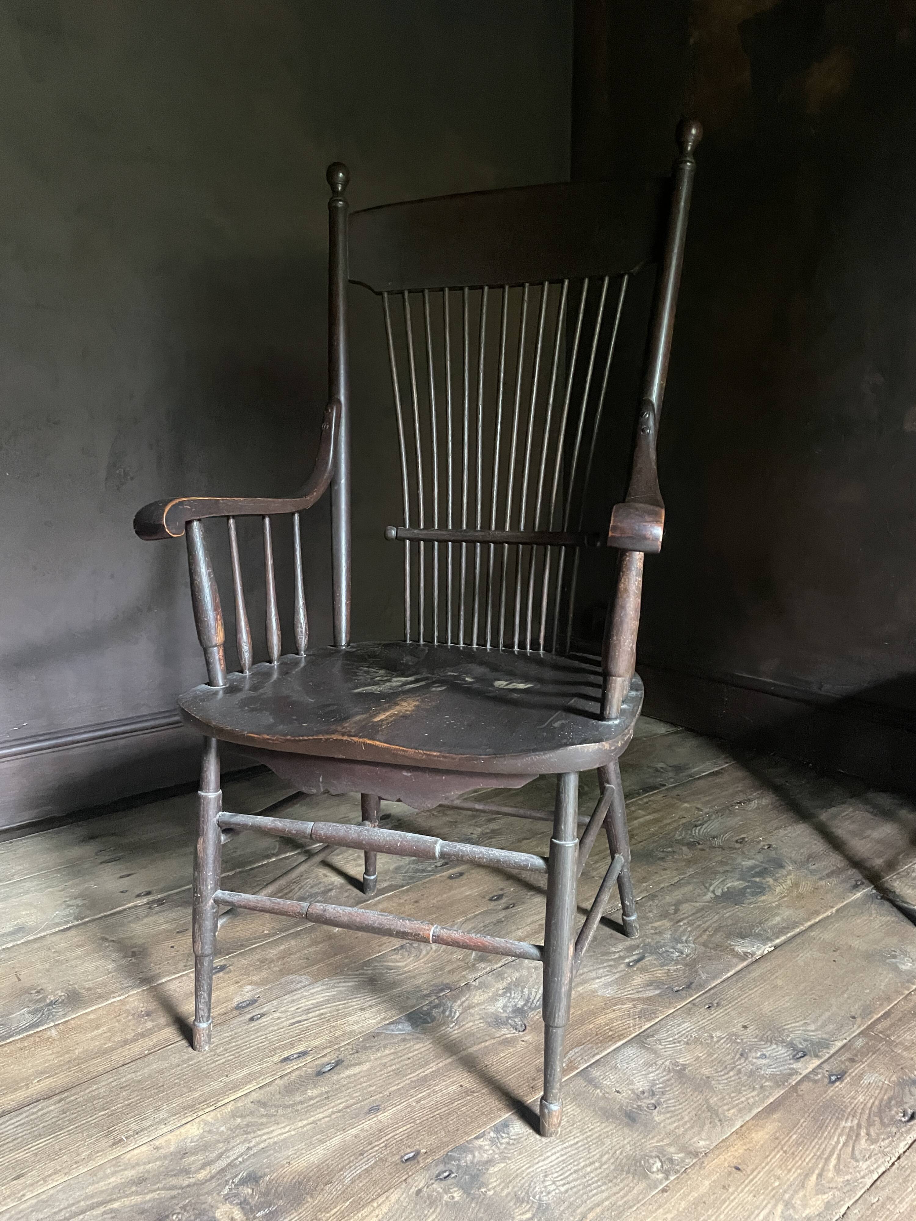 Antique Comb Back Windsor Armchair | Country House Chair | Primitive Folk F