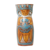 Rare glazed ceramic vase signed Accolay Maya collection around 1950