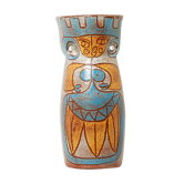 Rare glazed ceramic vase signed Accolay Maya collection around 1950