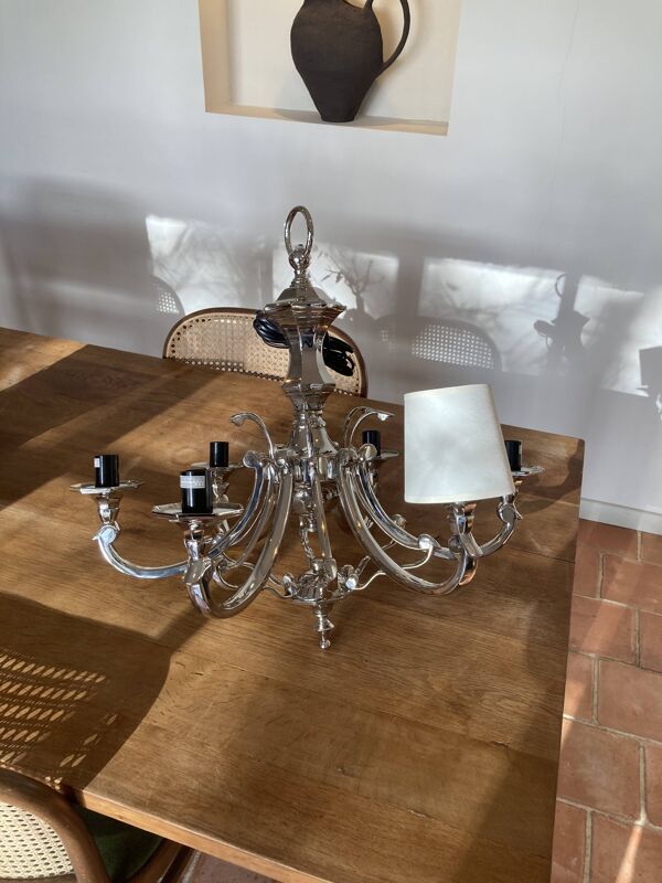 Lustre Eichholtz en laiton 6 branches