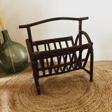 Rattan magazine holder