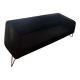 Black 3-seater sofa signed by a designer.