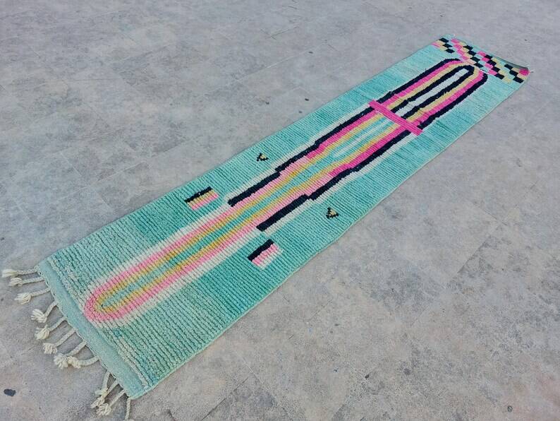 Handmade runner rug 300cmx70cm