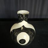 Black & white ceramic pitcher