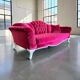 XL vintage fuchsia baroque armchair/sofa