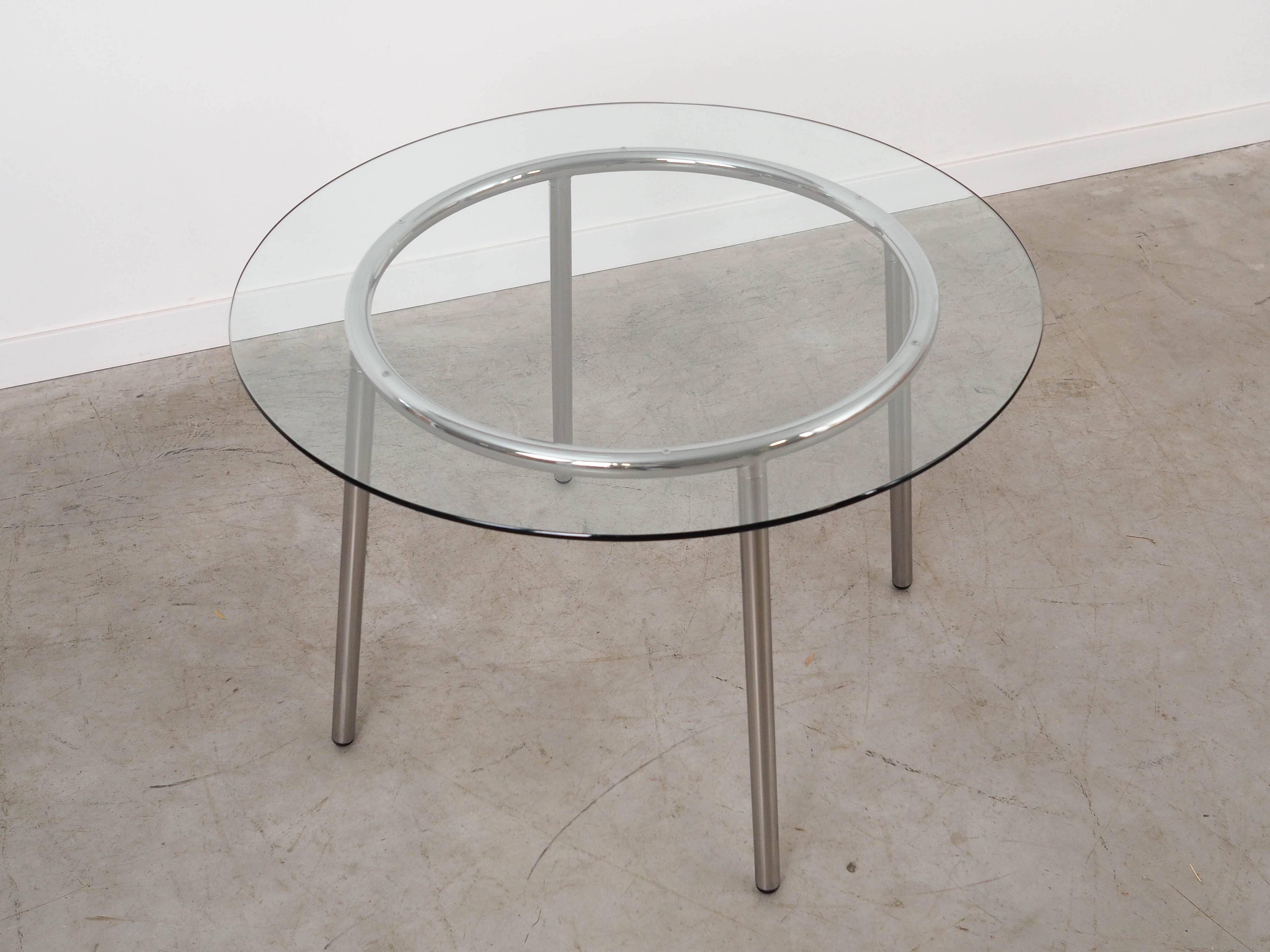 Glass table, Italian design, 1980s, made in Italy