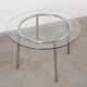 Glass table, Italian design, 1980s, made in Italy