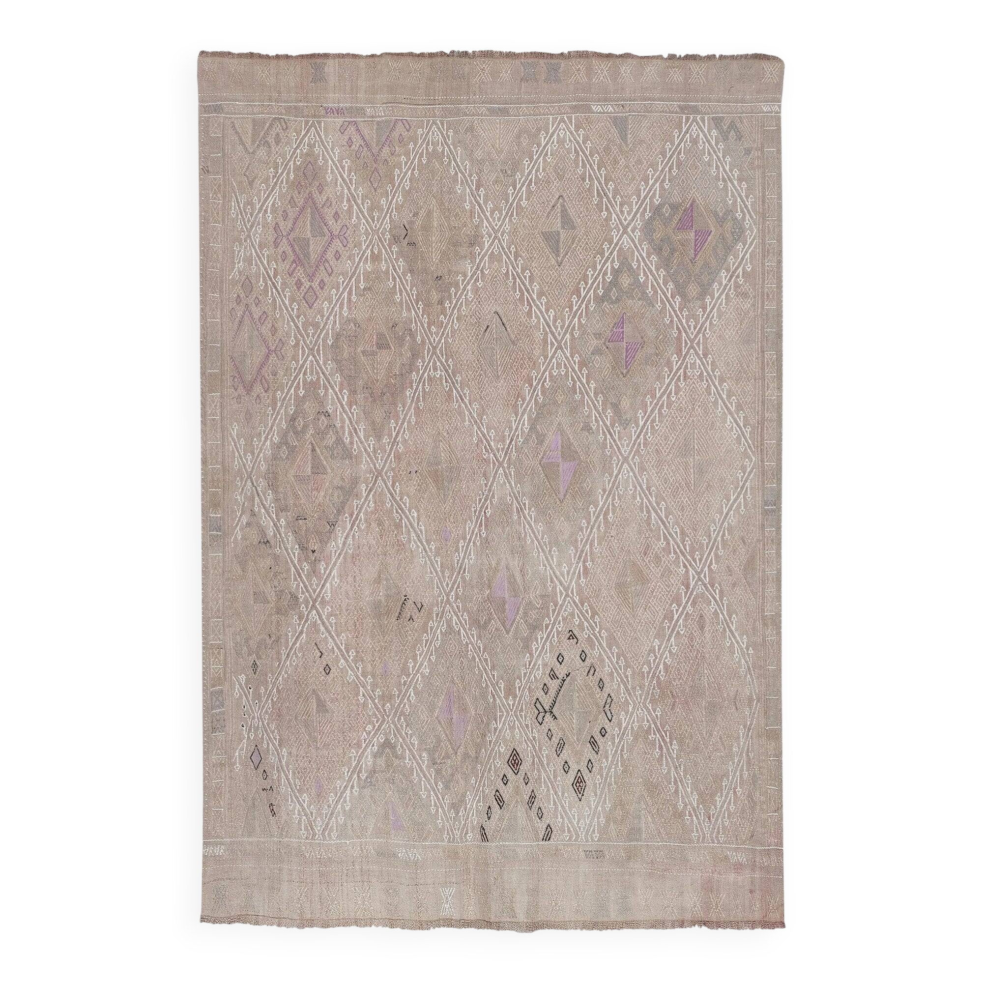 Vintage Turkish kilim, handwoven, 157x222 cm.